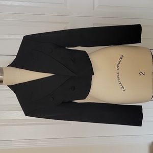 Black crop Banana Republic blazer